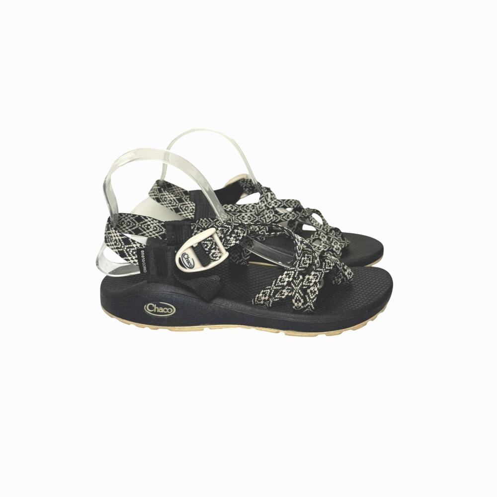 Chaco Women's Z/Cloud X2 Sport Sandals Size 9 Aztec Print Black Beige